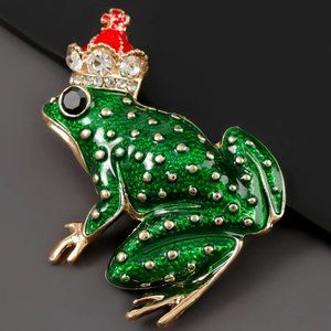 Exquisite Cindy Xiang Frog Prince Brooch Pendant